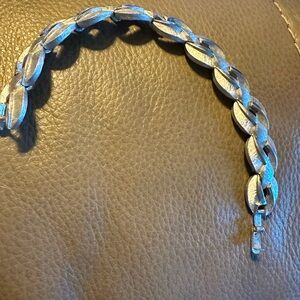 Crown Trifari Silvertone vintage bracelet